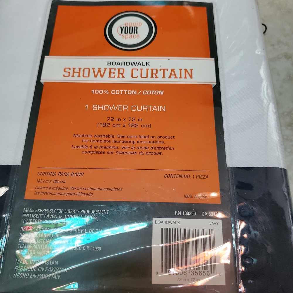 NWT 100% cotton shower curtain